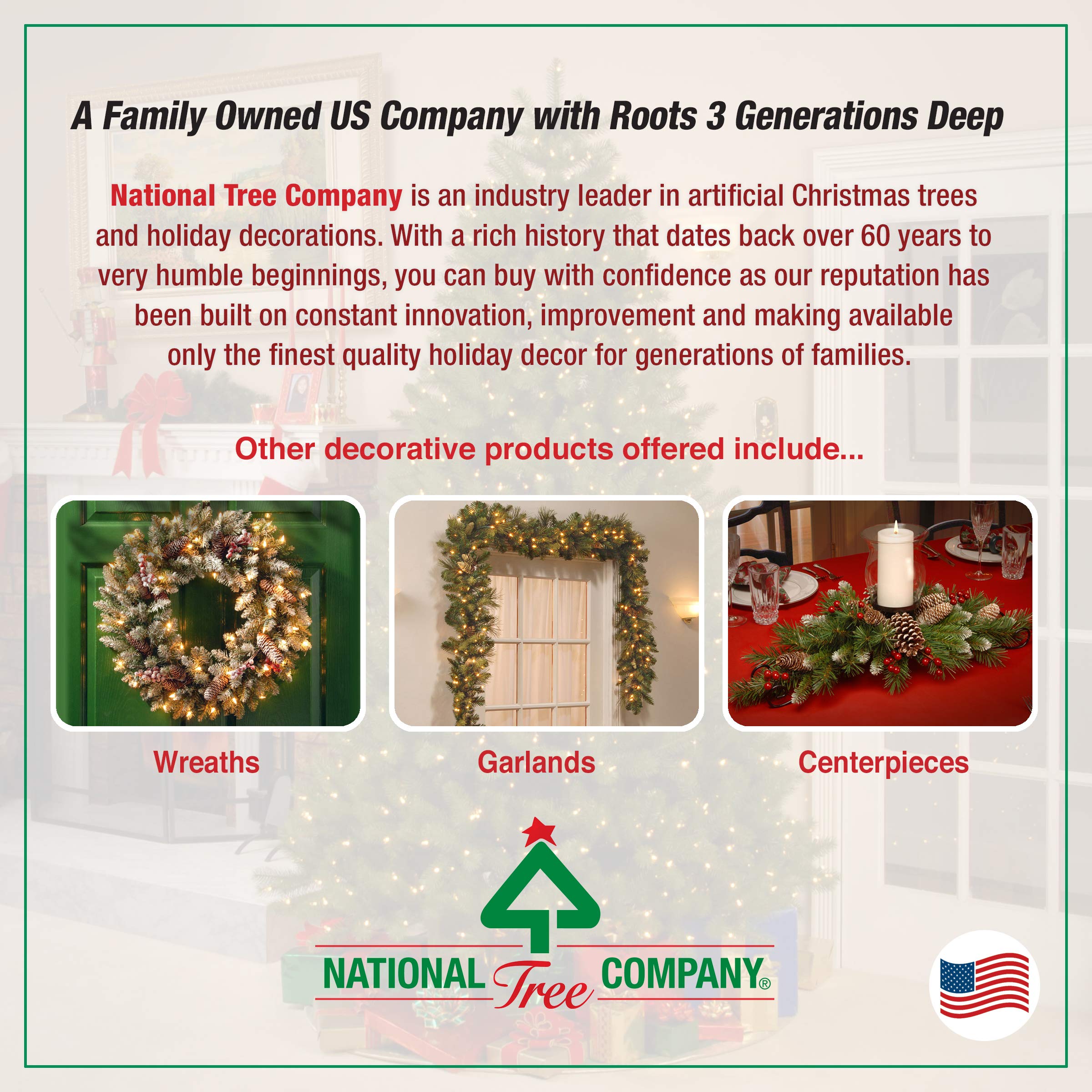 National Tree Company 6 ft Artificial Autumn Garland - Green & Orange with Sunflowers, Pinecones, Berries & Maple Leaves | Fall Home Decor for Mantels, Staircases & Thanksgiving Table Centerpieces