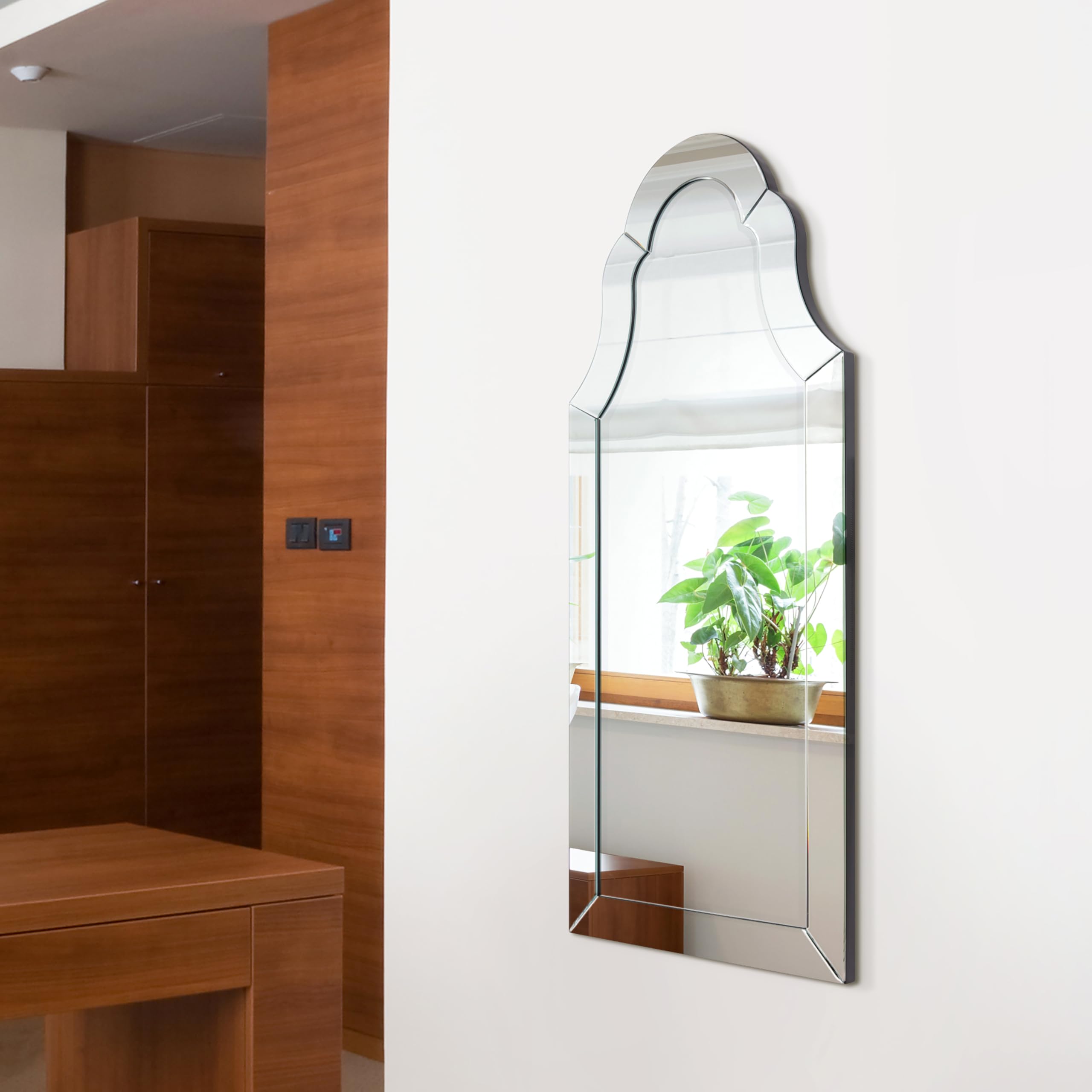 Empire Art Direct Elegant Arch Beveled Wall Mirror - 1