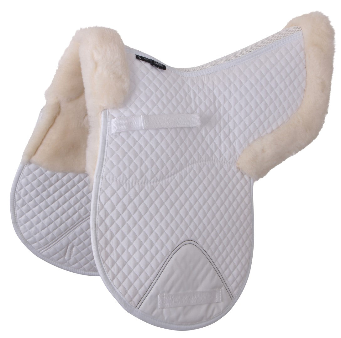 Premium Cavallino GP Shaped Lambswool Saddle Pad - Breathable & Comfortable Equestrian Saddlecloth for Dressage & Show Jumping - Perfect for Training & Competitions