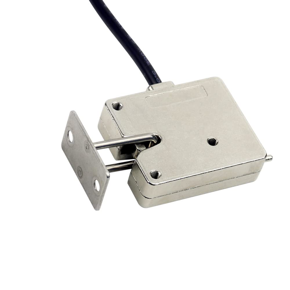 12V DC Electric Rotary Latch - Zinc Alloy Electromagnetic Cabinet Lock with Mini Bolt for Control Panel & Drawer Security | Perfect for Server Racks, Medical Equipment & Industrial Cabinets