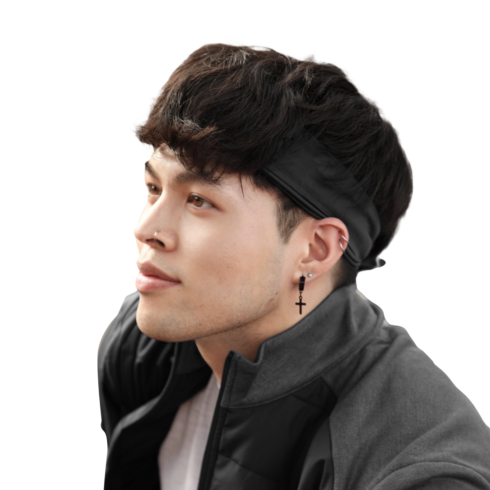 Satin Lined Headband for Men - Hairbrella Soft & Comfortable Hair Band for Workout, Running & Sports - Protects Hair & Reduces Frizz