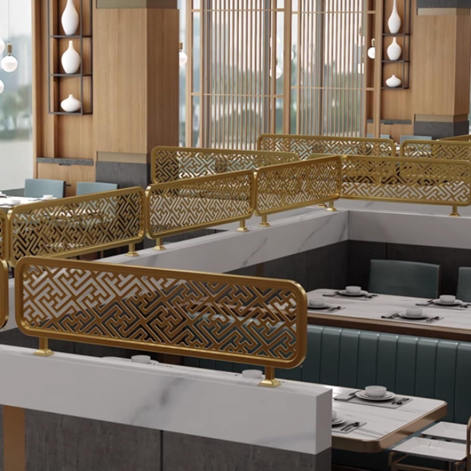 Stainless Steel Tempered Glass Partitions for Restaurants, Hotels & Bars - Privacy Screens & Social Distancing Panels | Durable Safety Dividers for Commercial Spaces