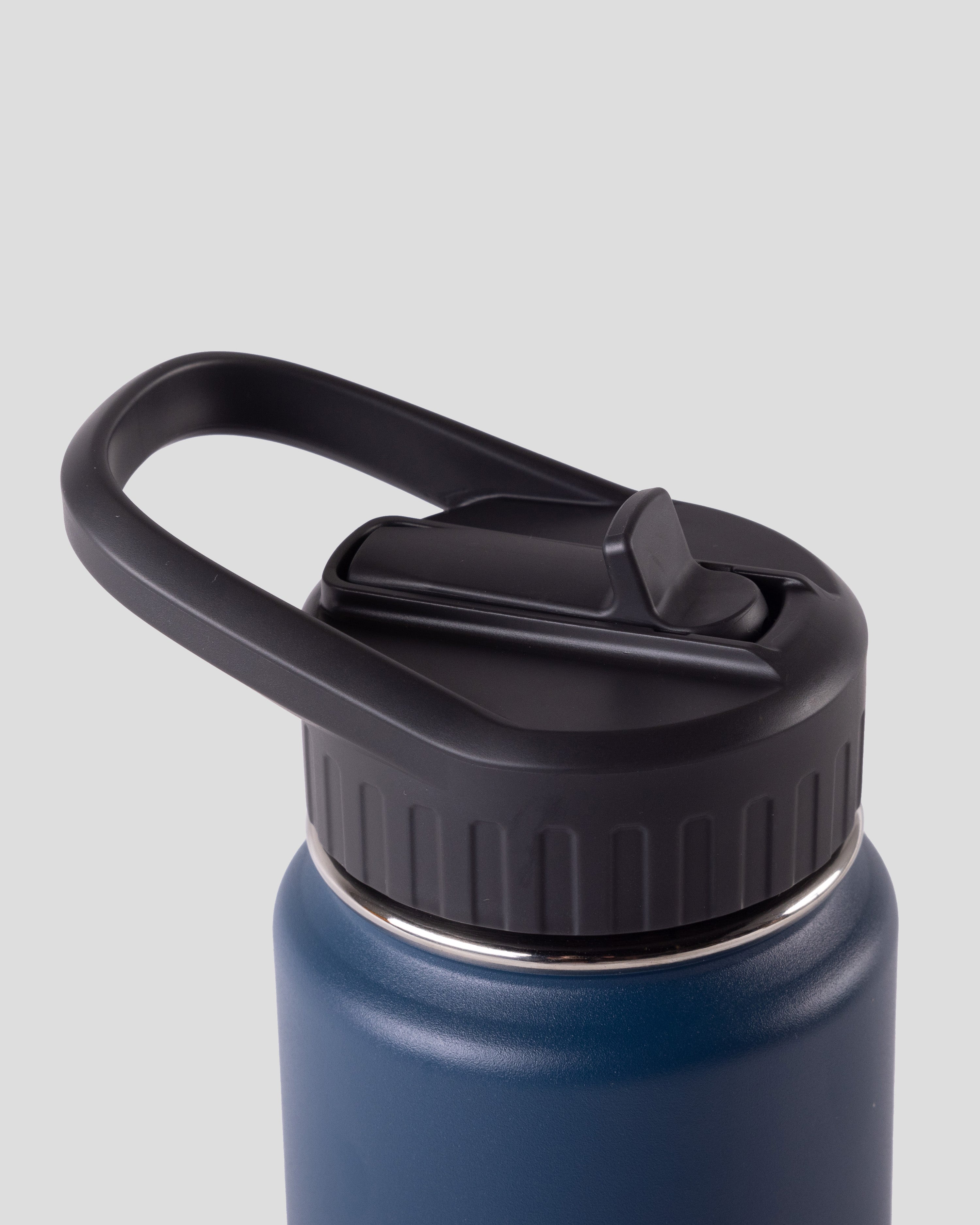 Insulated Stainless Steel Water Bottle with Straw Lid - 710ml (24oz) Deep Sea Blue - Perfect for Gym, Hiking & Outdoor Activities
