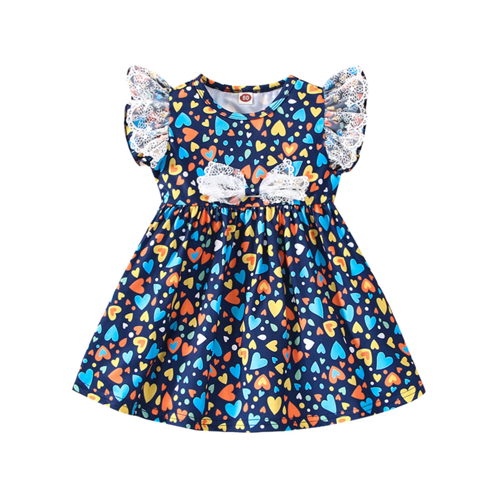 **Toddler Girls' Butterfly Print Beach Outfit Set - Short Sleeve Summer Playwear for Baby & Kids - Perfect for Beach Trips, Park Playdates & Outdoor Adventures**