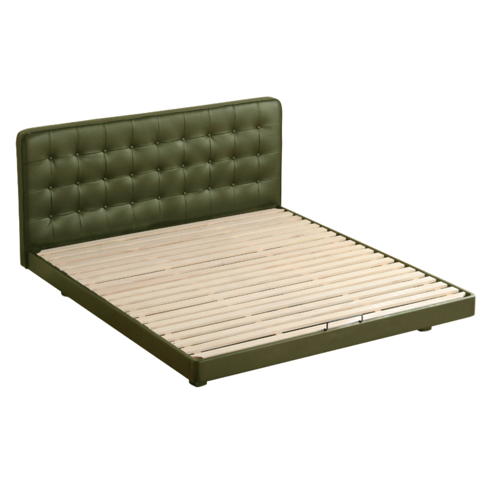 Dark green suspended soft bed