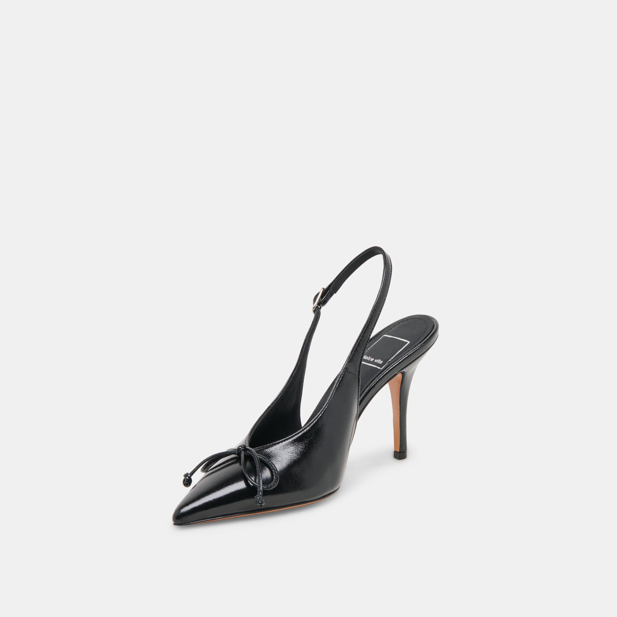 GEENA Women's Black Leather High Heels - Stylish & Comfortable Dress Shoes for Party, Wedding & Evening Events
