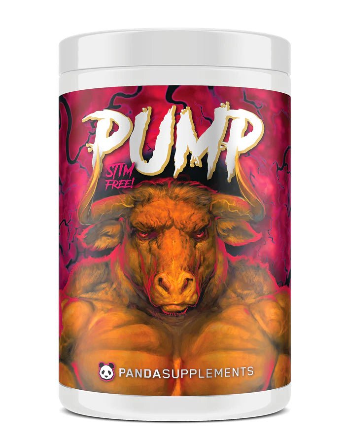 Panda Supplements PUMP Stim-Free Pre-Workout Powder - Energy & Focus Booster for Gym, Bodybuilding & Fitness Training