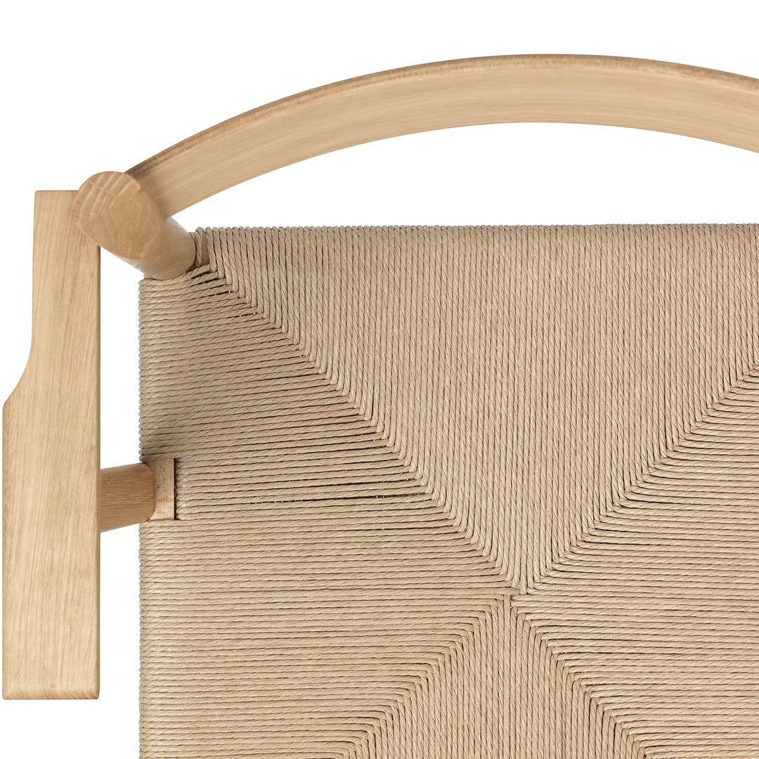 Modern F Dining Armchair with Woven Paper Cord Seat - Stylish & Comfortable for Kitchen, Dining Room, and Outdoor Use