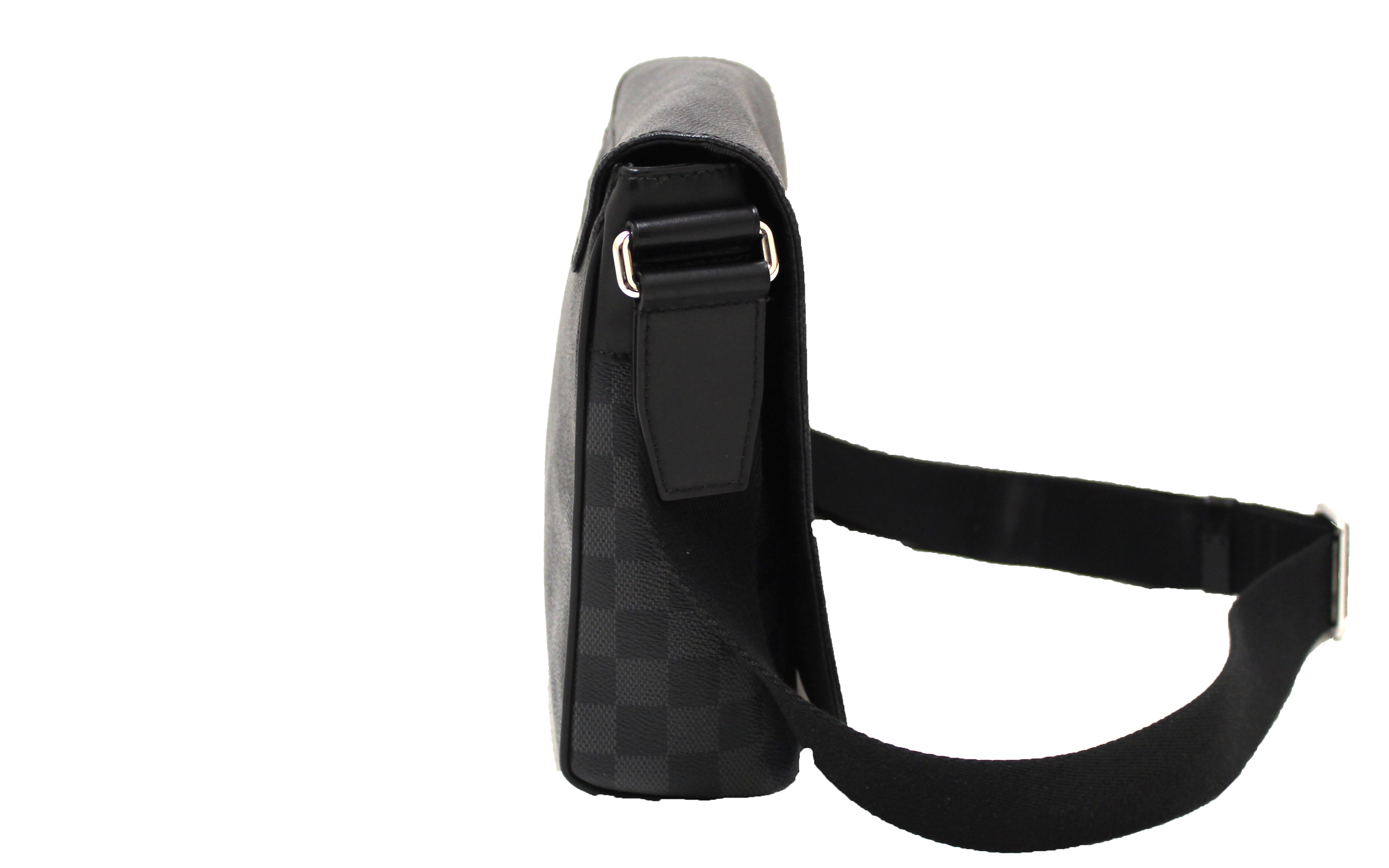 Authentic Louis Vuitton Damier Graphite LV League District PM Messenger Bag - Limited Edition Luxury Crossbody Bag for Men, Perfect for Work, Travel & Everyday Use