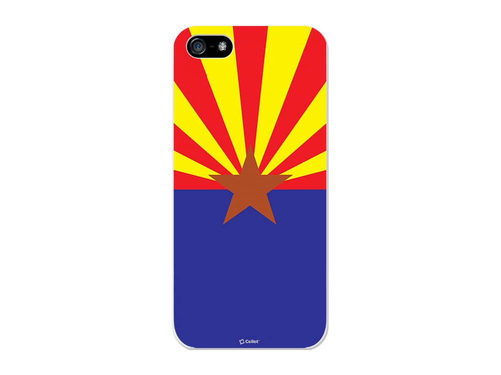 Arizona Flag Design Protective Case for Apple iPhone 5 - Durable White Proguard Phone Cover | Perfect for Outdoor Activities, Travel & Daily Use