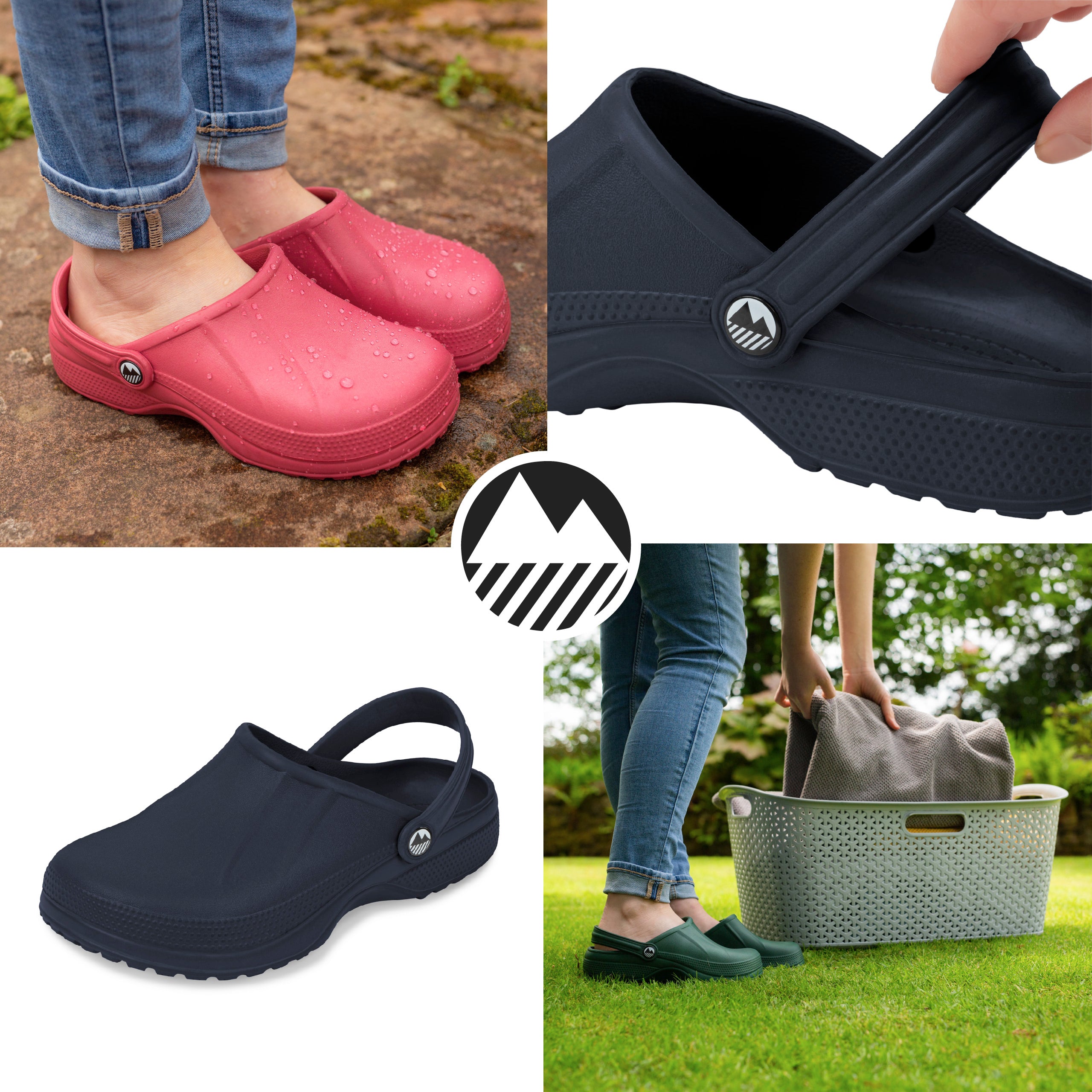 Women's Classic Allonby Garden Clogs - Wide Fit Comfortable Slip-On Shoes for Gardening, Outdoor & Indoor Use