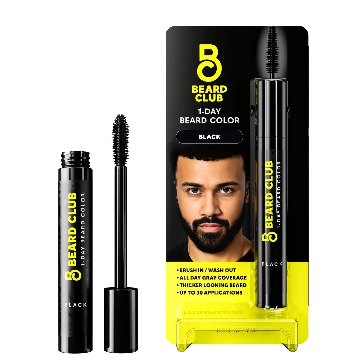 1 Day Beard Color for Men - Natural Looking Instant Gray Coverage - Waterproof & Smudge Proof Beard Dye - Perfect for Daily Use, Travel & Special Occasions