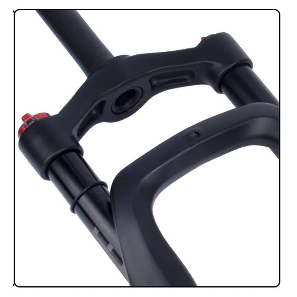 26x4.0 Fat Bike Air Suspension Fork - 120mm Travel, 28.6mm Straight Tube, Manual Lockout, 15x135mm Thru Axle - Perfect for Snow Biking & Off-Road Adventures