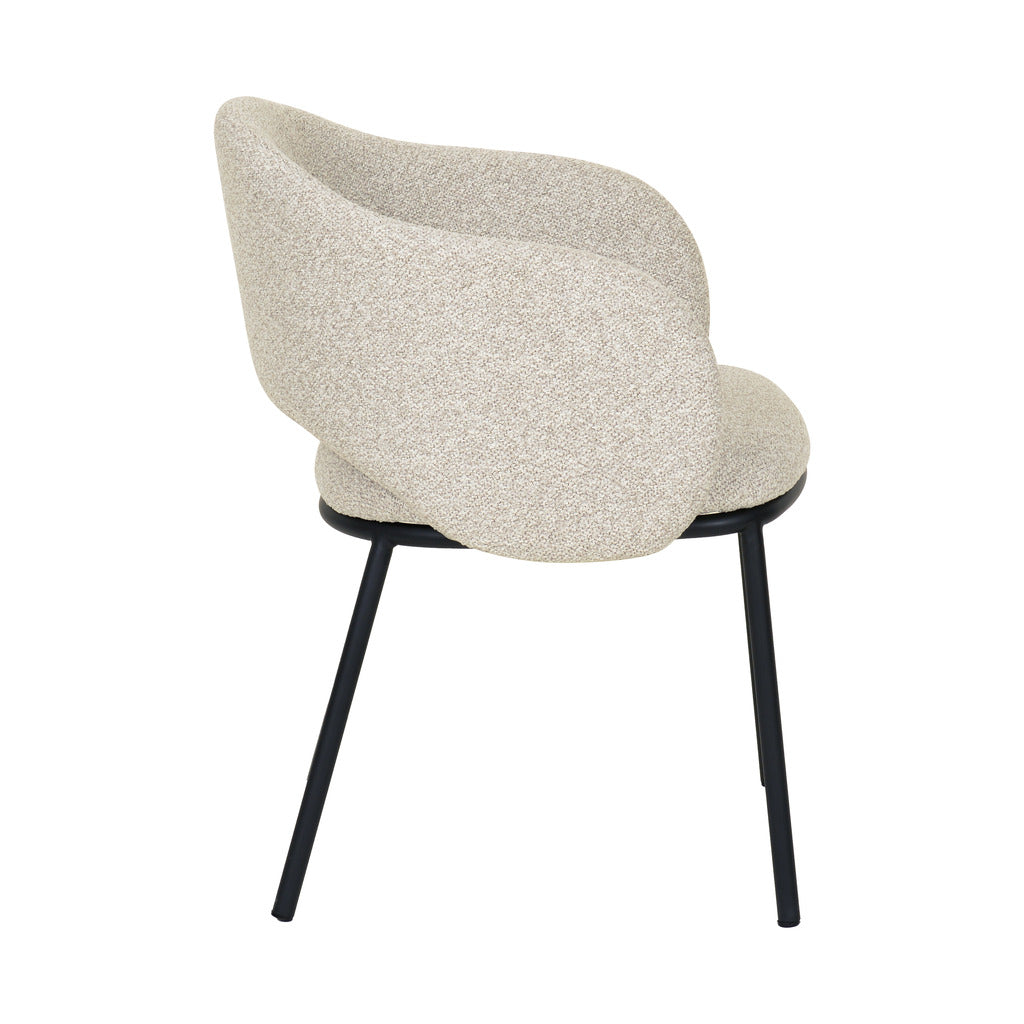 Stylish Black Dining Chair in Clay Grey - Modern Kitchen & Dining Room Furniture for Home & Office Use