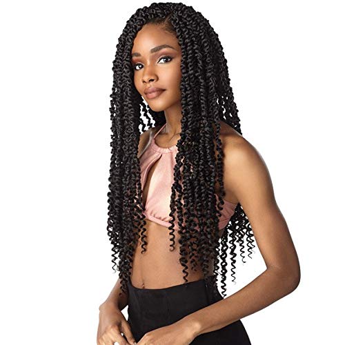 Sensationnel Lulutress Passion Twist Crochet Braids 24 Inch (30 Strands, 1 Pack) - Multi Pack Deals for Natural Hair Styling - Perfect for Protective Styles, Twist Outs & Everyday Wear