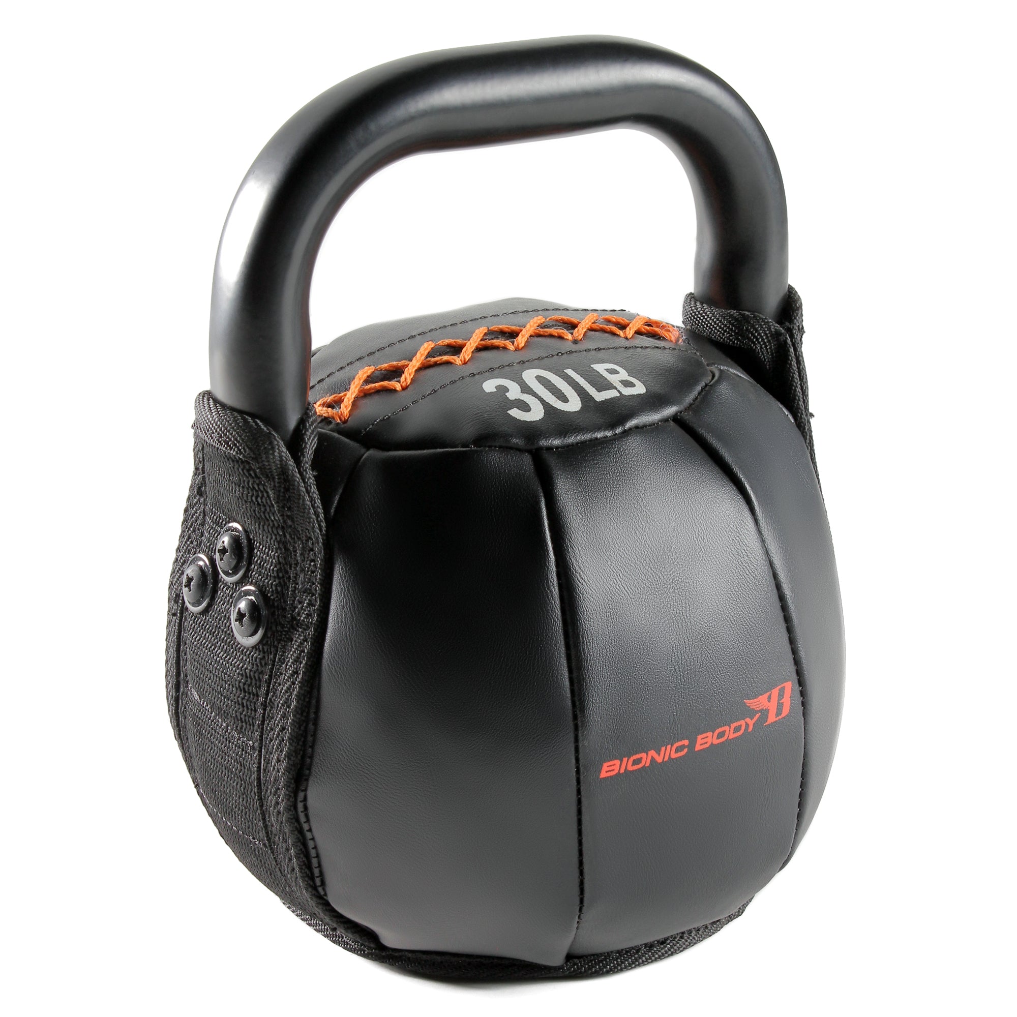 30lb Soft Kettlebell - Bionic Body Adjustable Weight for Home Gym, Strength Training & CrossFit | BBKB 30 | Perfect for Indoor Workouts, HIIT & Functional Fitness