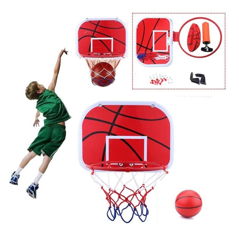 03 Basketball Board Ball - Indoor Plastic & Iron Hoop Basketball Toy for Kids | Perfect for Home Playrooms, Backyard Fun & Birthday Gifts