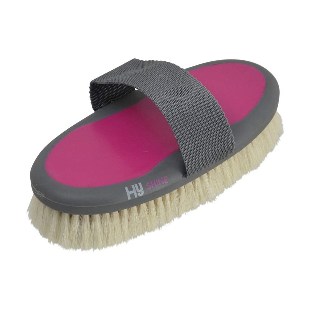 HySHINE Active Groom Goat Hair Body Brush for Exfoliation & Massage - Perfect for Dry Brushing, Lymphatic Drainage & Skin Care Routine