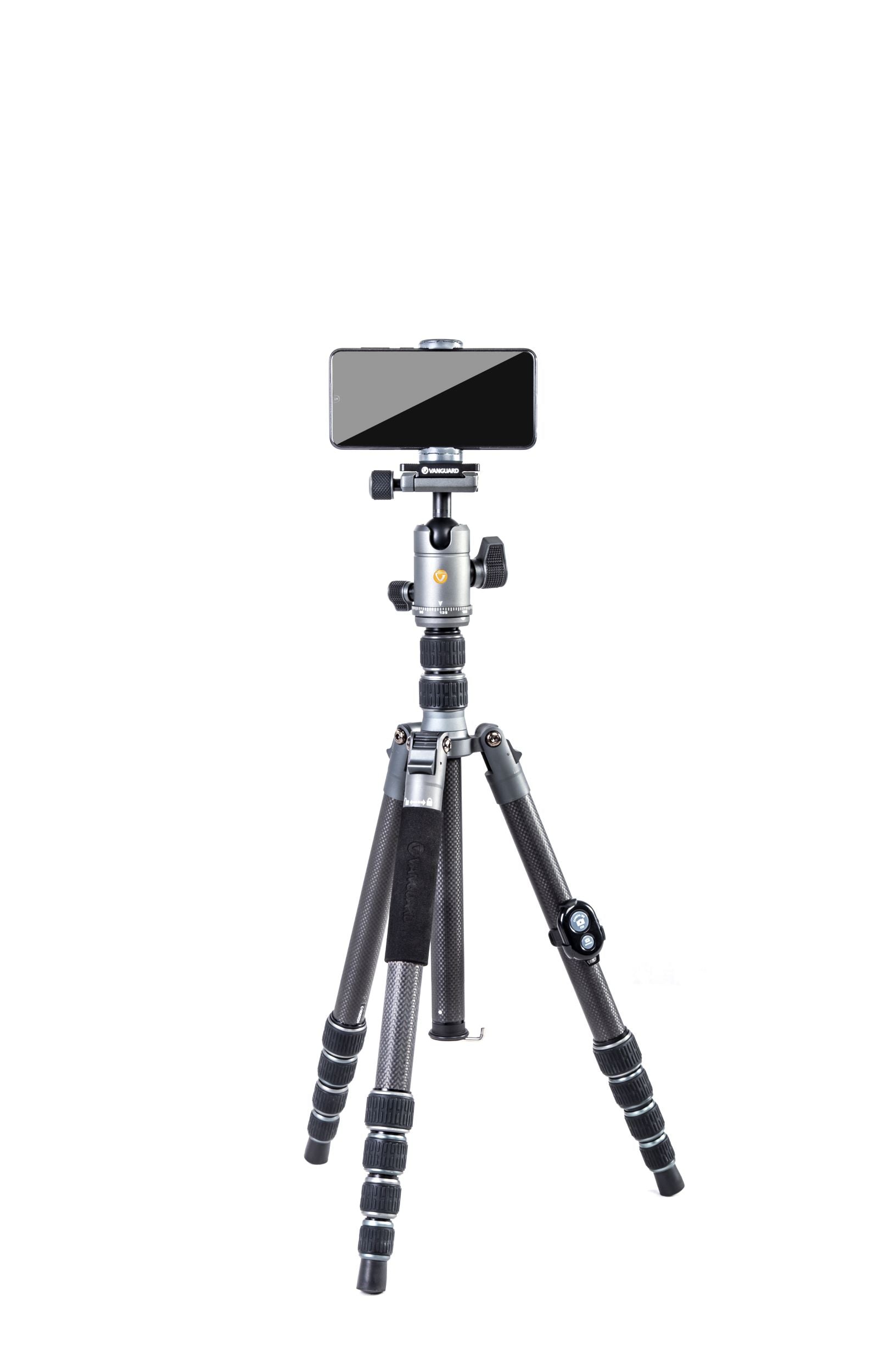 VEO 3 GO 265HCB Carbon Fiber Tripod & Monopod with Ball Head - Lightweight Travel Tripod with Bluetooth Remote & SPC Technology for DSLR Cameras - Perfect for Travel Photography, Vlogging & Outdoor Adventures