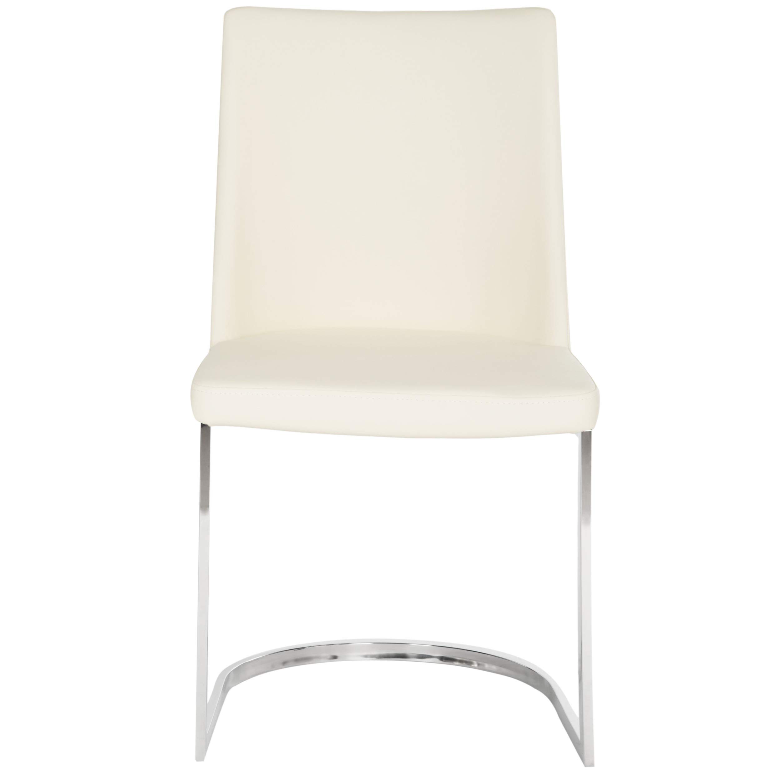 Safavieh Parkston White Glam Side Chair - Elegant Dining Room Accent Chair for Home Decor, Kitchen, and Living Room