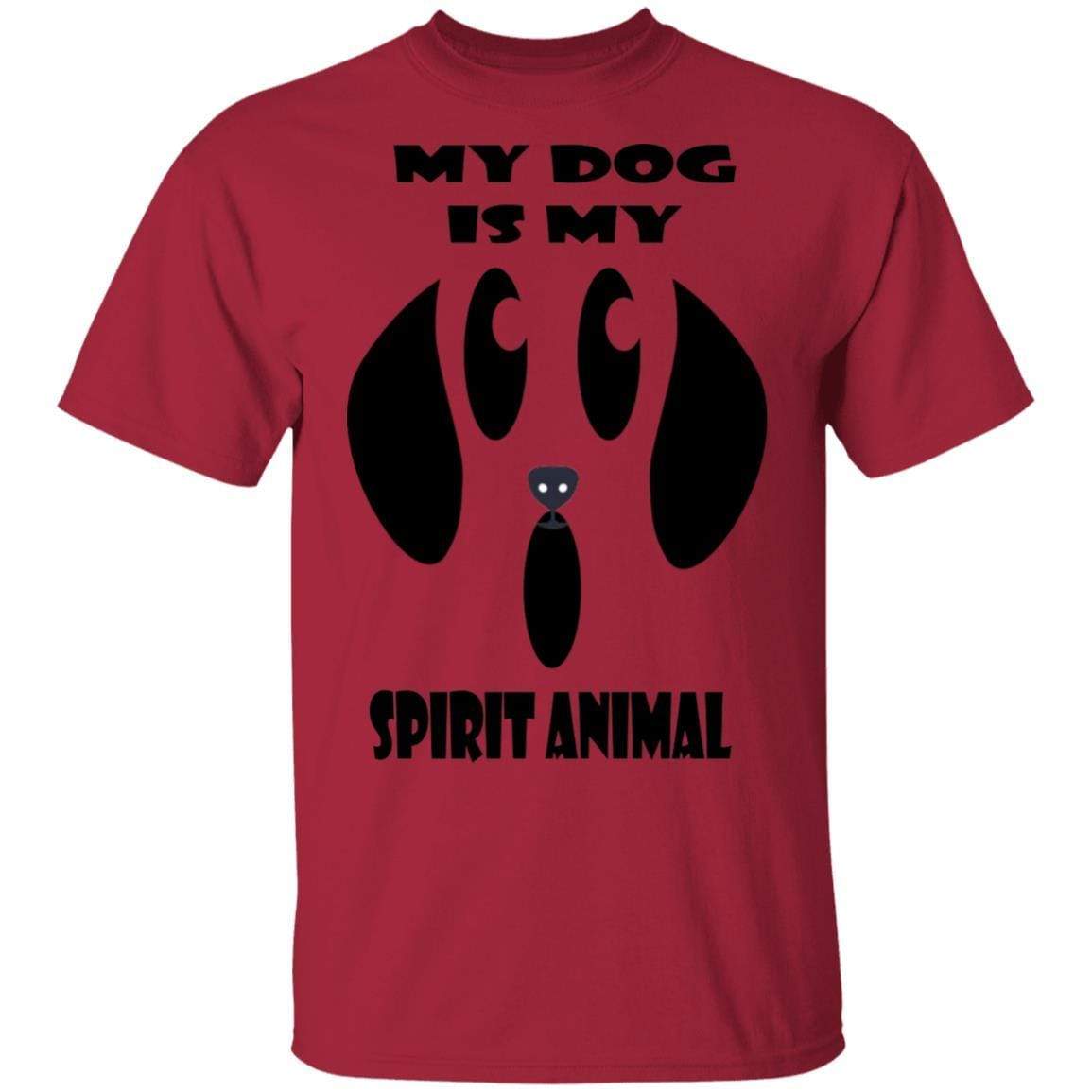 My Dog Is My Spirit Animal Halloween T-Shirt - Funny Pet Lover Cotton Tee for Women & Men - Perfect for Halloween Costumes & Dog Owner Gifts