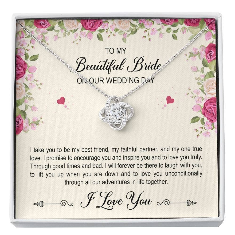 Love Knot Necklace for Women - Romantic Wedding Gift from Groom to Bride, Best Friend Jewelry, Unique Birthday Present for Her - Perfect for Anniversaries, Engagements & Special Occasions