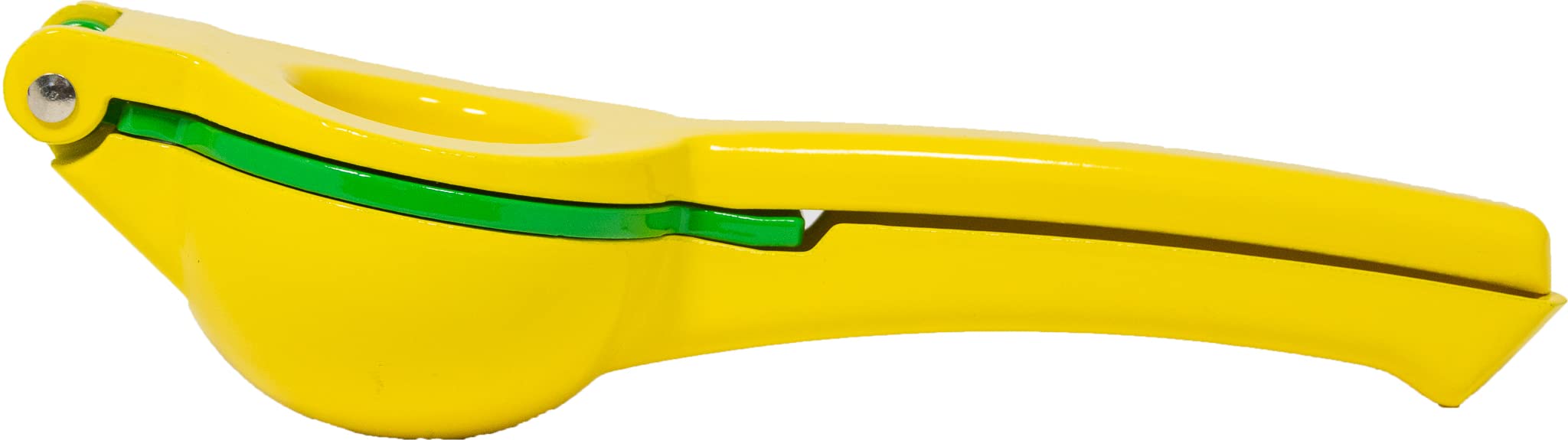 SOL 2-in-1 Metal Lemon Lime Squeezer - Manual Citrus Juicer for Max Juice Extraction - Moisture Resistant & Non-Slip Handle - Yellow & Green - Perfect for Cocktails, Lemonade & Cooking