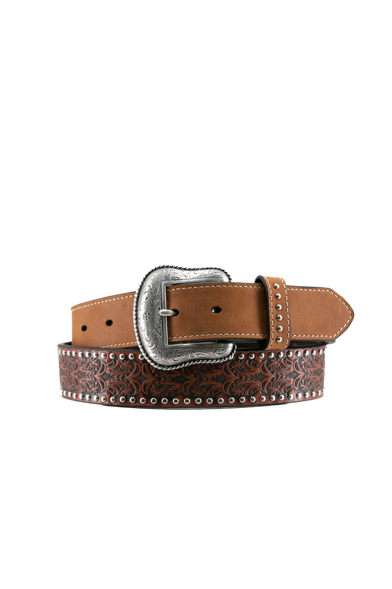 Nocona Genuine Western Leather Cowboy Belt with Embossed Design - Perfect for Rodeo, Country Music Festivals & Western Fashion Outfits