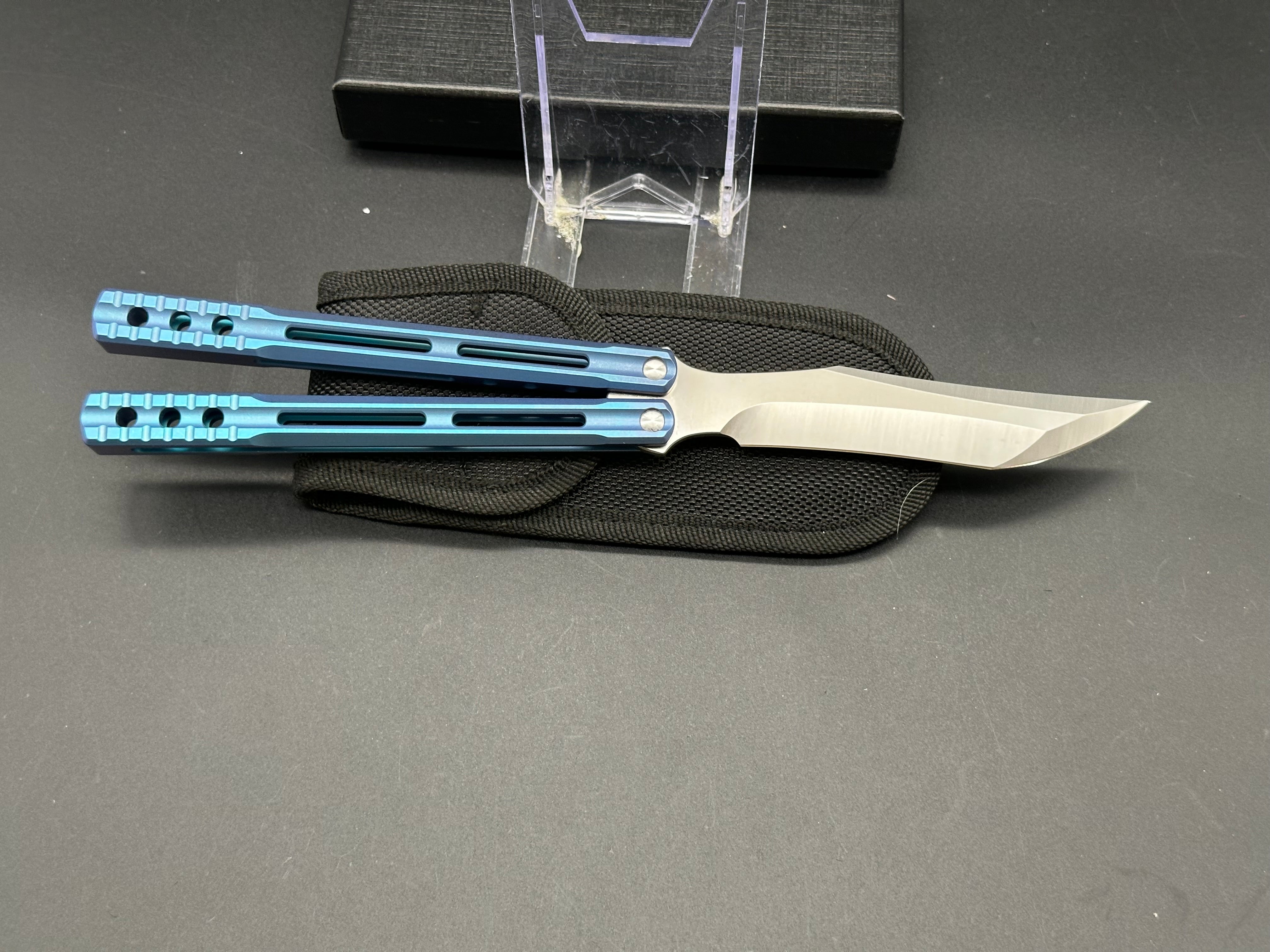 TheOne JK Orca Killer Whale Knife - Titanium Alloy Handle & Stainless Steel Blade - Perfect for Outdoor Camping, Hunting, and Survival Gear