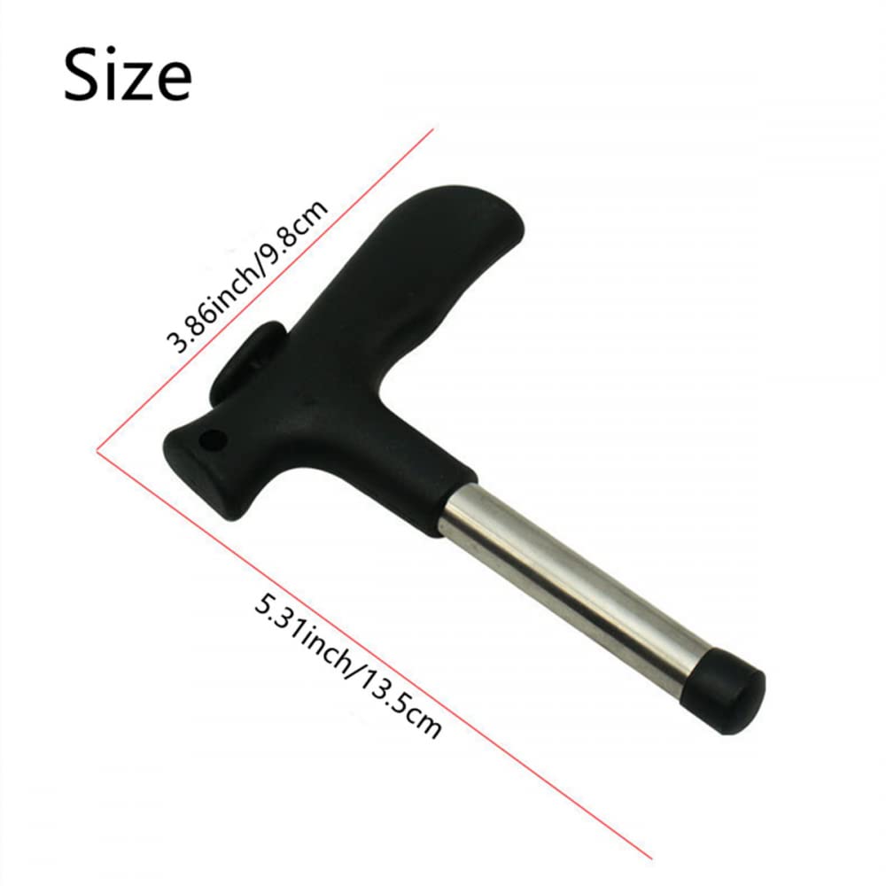 2 Pack Stainless Steel Coconut Opener Tool - Easy Punch Tap Knife for Fresh Coconut Water with Straw Hole Maker (Black) - Perfect for Beach Parties, Tropical Drinks & Home Kitchen Use