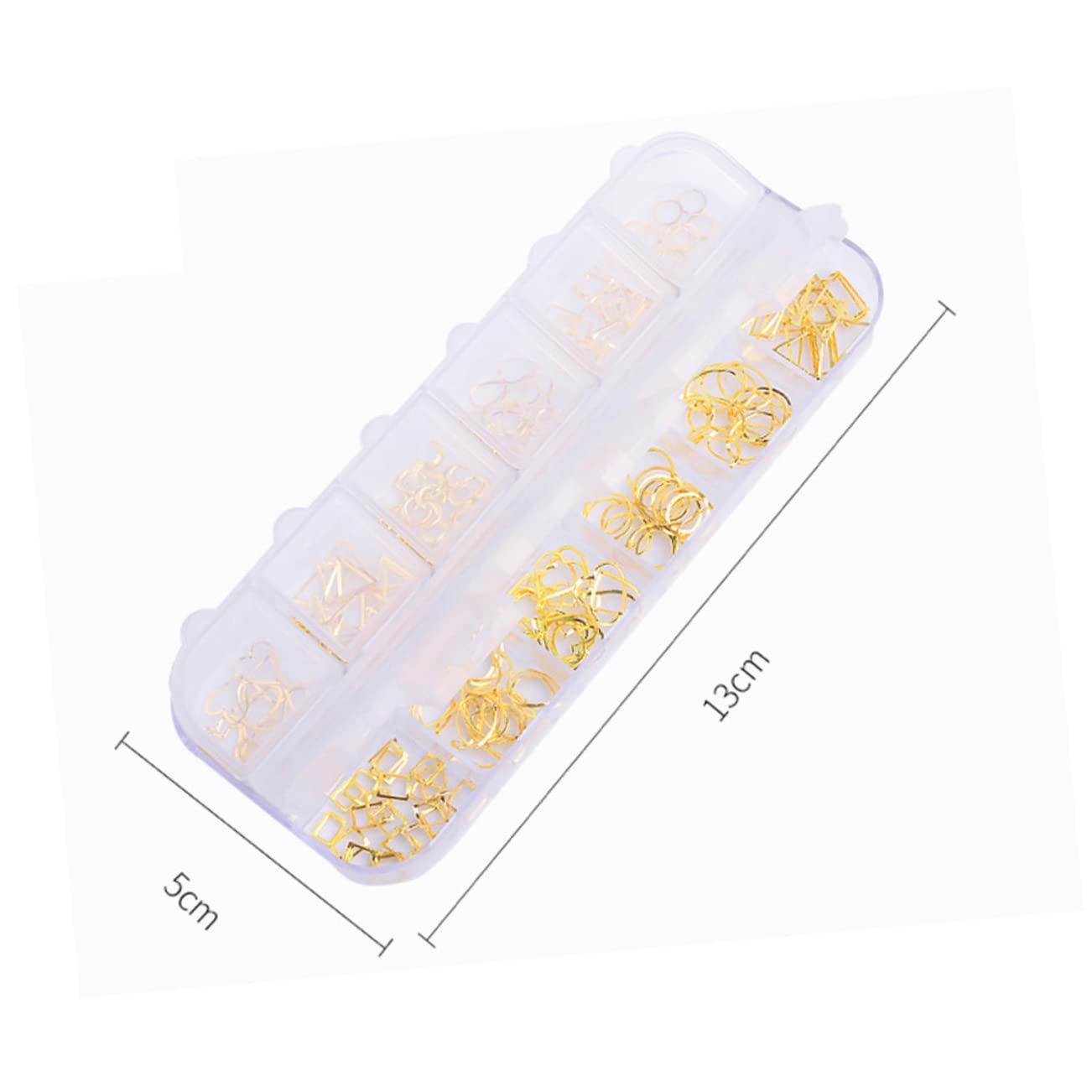 FOMIYES DIY Nail Art Charms - 1 Box Metal Rivets Nail Decorations for Professional Salon & Home Manicure | Perfect for Nail Art Designs, Party Looks & Gift Giving