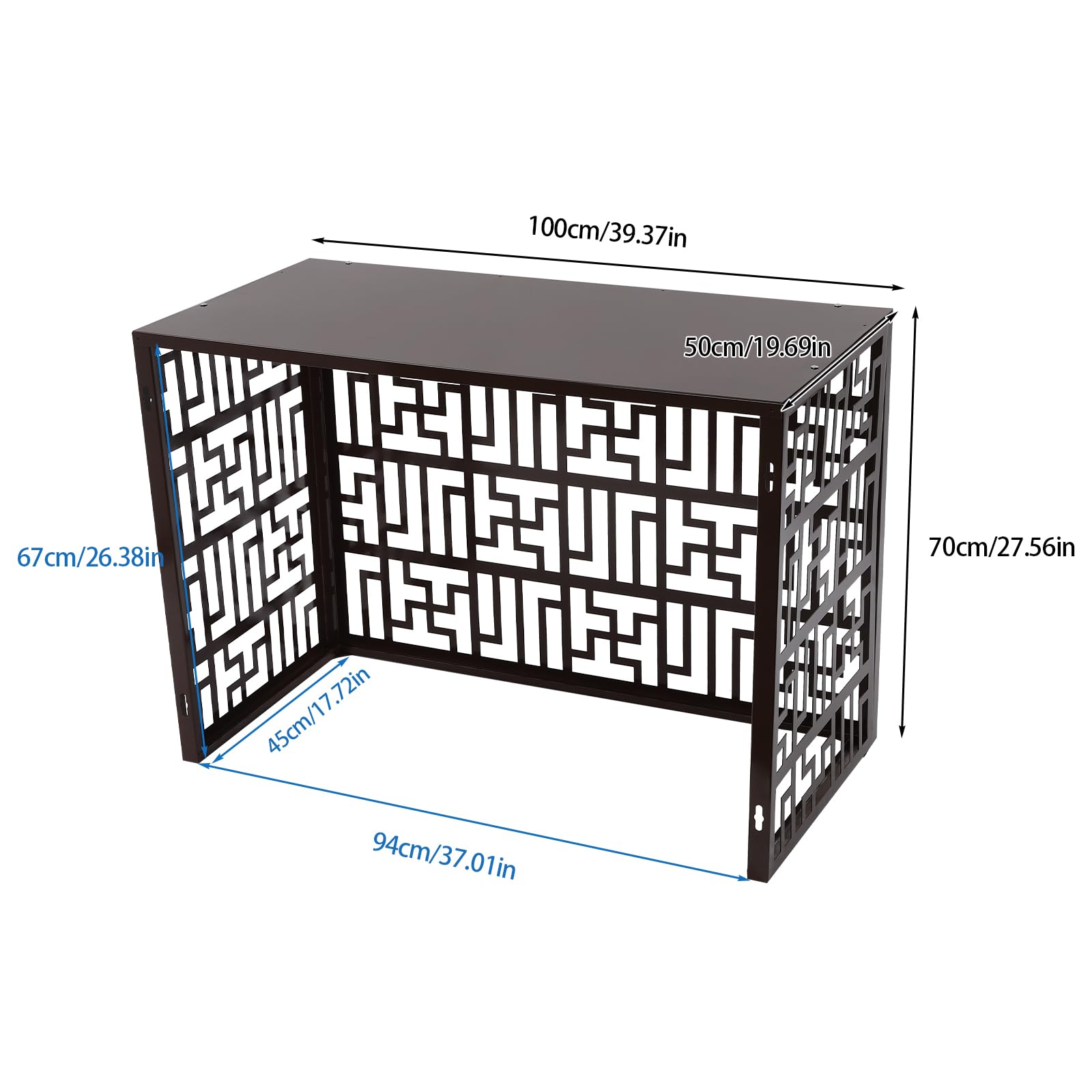 4-Panel Aluminum AC Fence Screen - 37