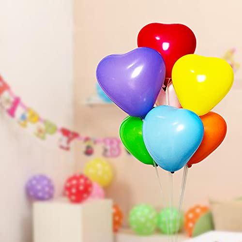 50 Pack 6-Inch Purple Heart Shaped Latex Balloons for Valentine's Day, Wedding Proposal, Anniversary, Birthday Party Decorations - Perfect for Romantic Events & Celebrations