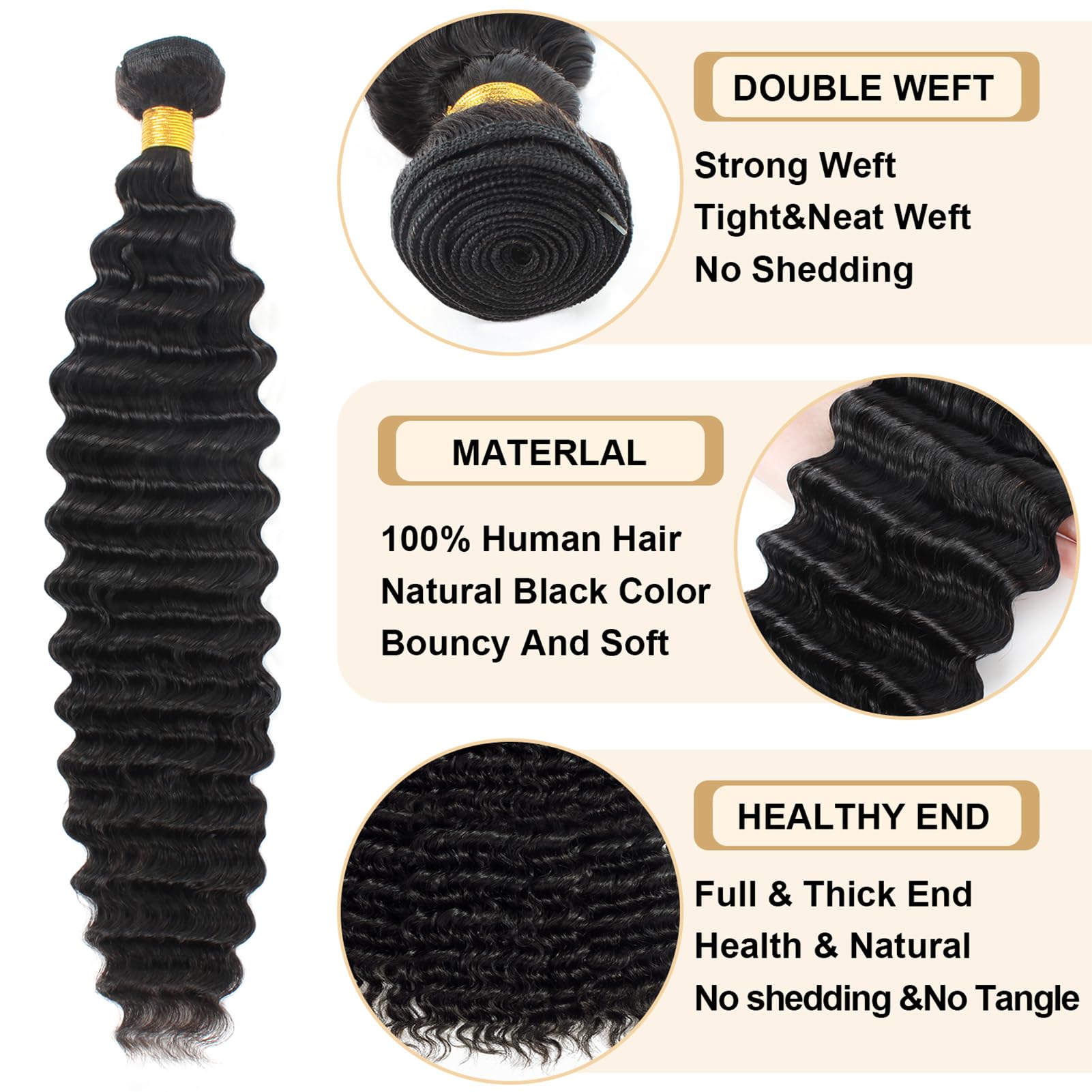 12A Brazilian Virgin Hair Pineapple Deep Wave 3 Bundles 22