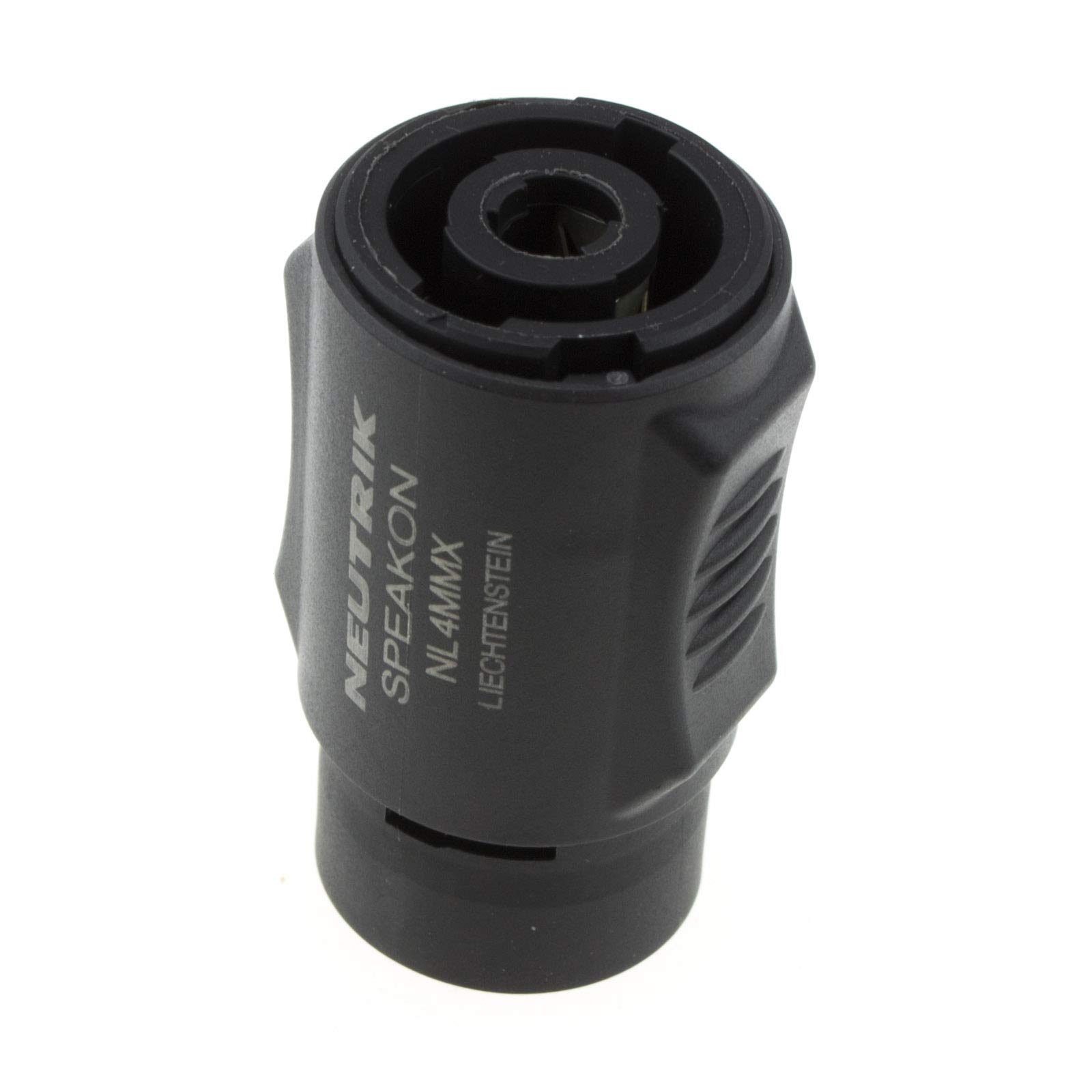 Neutrik NL4MMX Speakon Connector - Professional PA Speaker Locking Coupler & Joiner for Secure Audio Cable Connections - Perfect for Live Sound, DJ Equipment, and Studio Setups