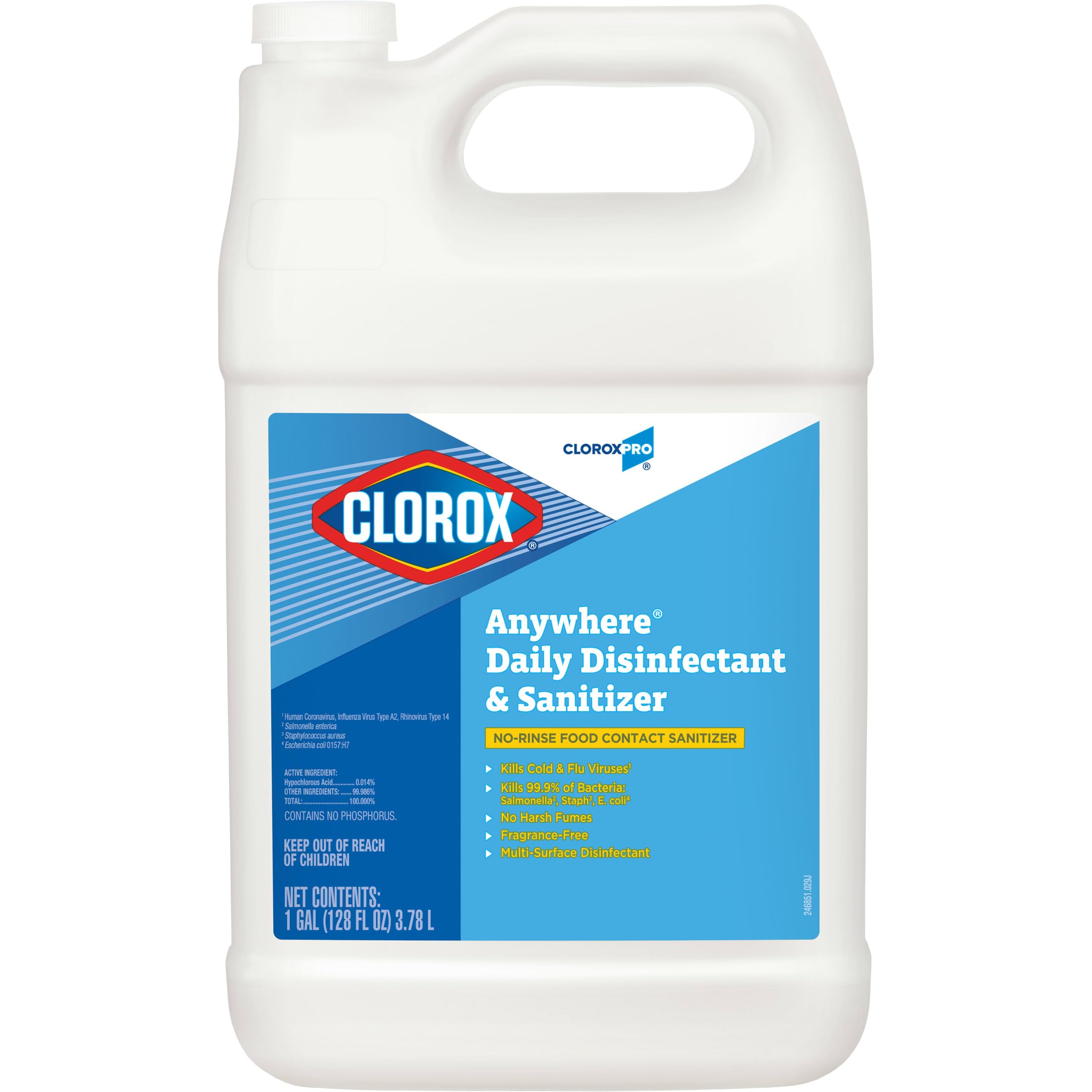 CloroxPro Disinfectant & Sanitizing Spray Bottle (4-Pack, 128oz) - Hospital-Grade Disinfectant Cleaner for Home, Office & Public Spaces - Kills 99.9% Germs & Viruses - Ideal for Daily Cleaning, Disinfection & Sanitizing Surfaces