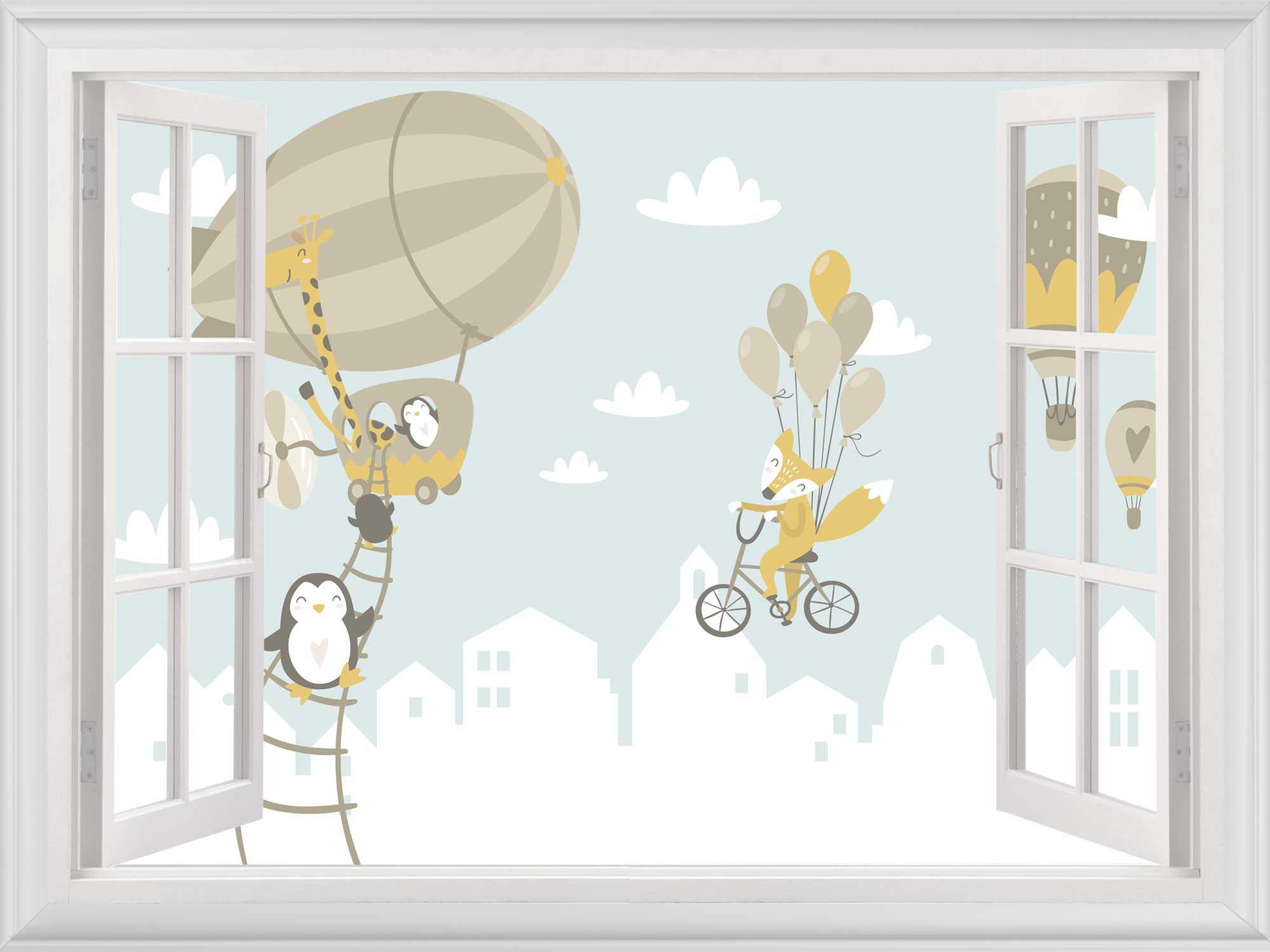 Colorful Animal Wall Decals for Kids - 24