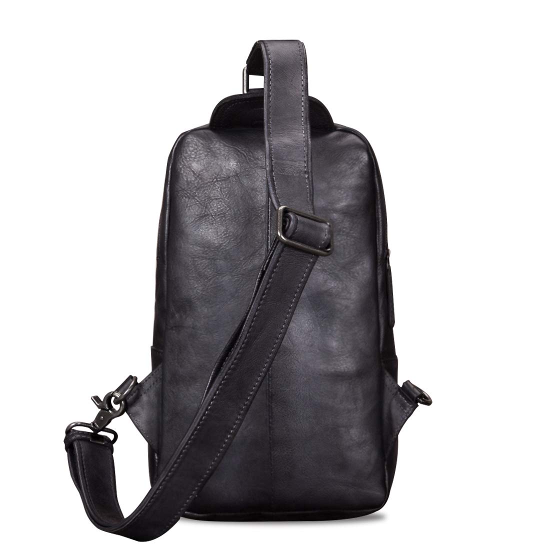 Genuine Leather Sling Bag for Men & Women - Vintage Handmade Crossbody Shoulder Backpack Purse - Perfect for Travel, Hiking & Everyday Use