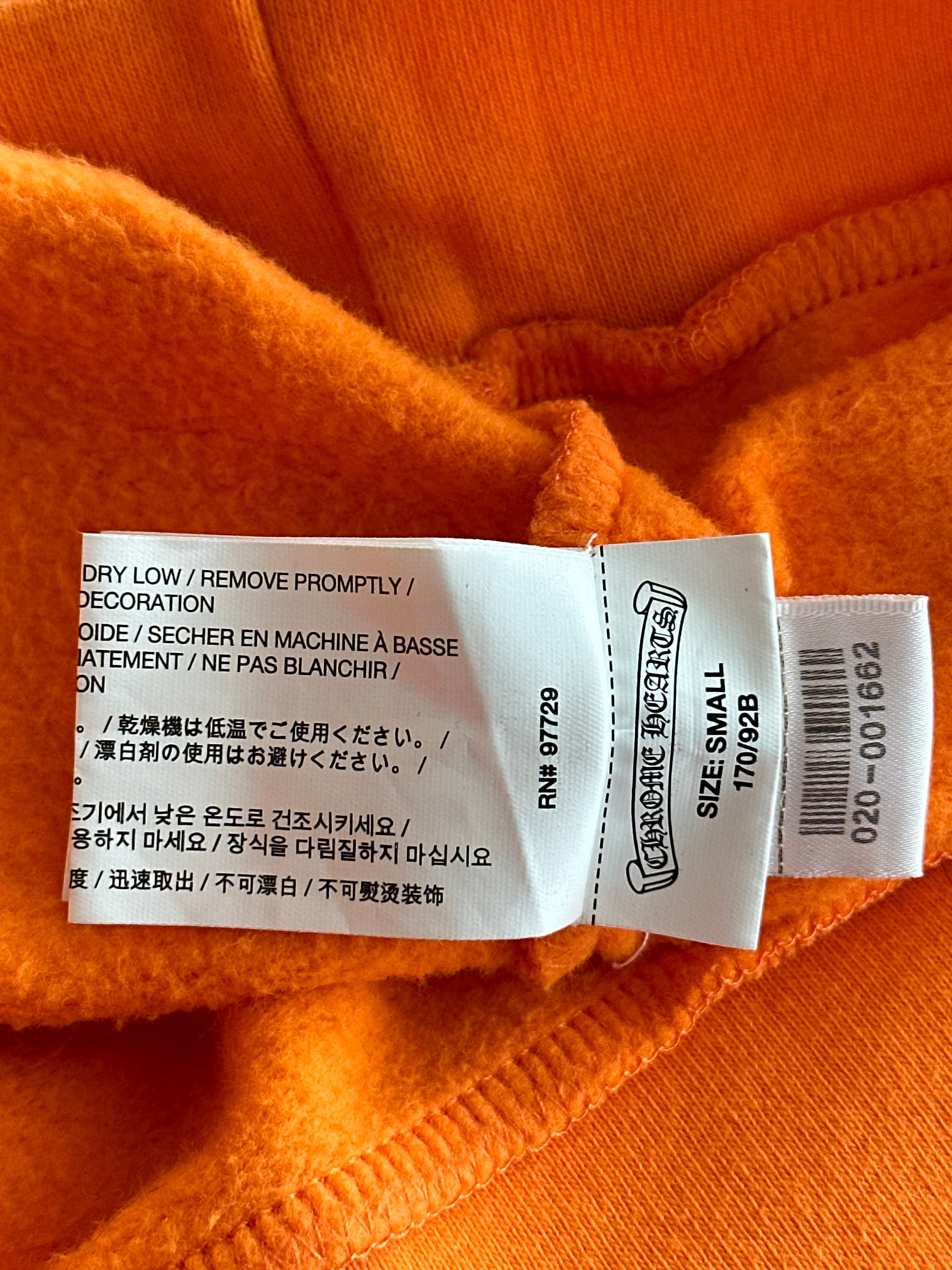 Chrome Hearts Off White Orange & Black Scroll Logo Hoodie - Stylish Streetwear for Men & Women - Perfect for Casual Outfits, Urban Fashion & Everyday Wear