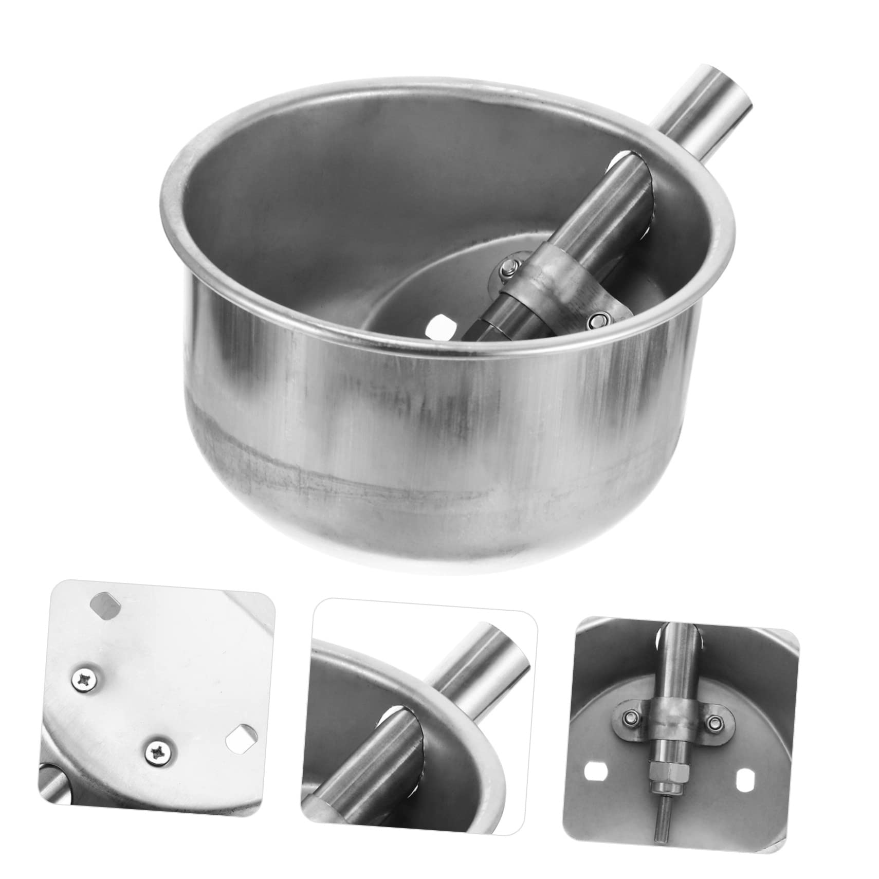 BESPORTBLE 2-Pack Stainless Steel Automatic Water Fountain for Pigs & Pets - Durable Outdoor Drinking Bowl for Farm Animals, Livestock, and Household Pets - Perfect for Barns, Coops, and Backyards