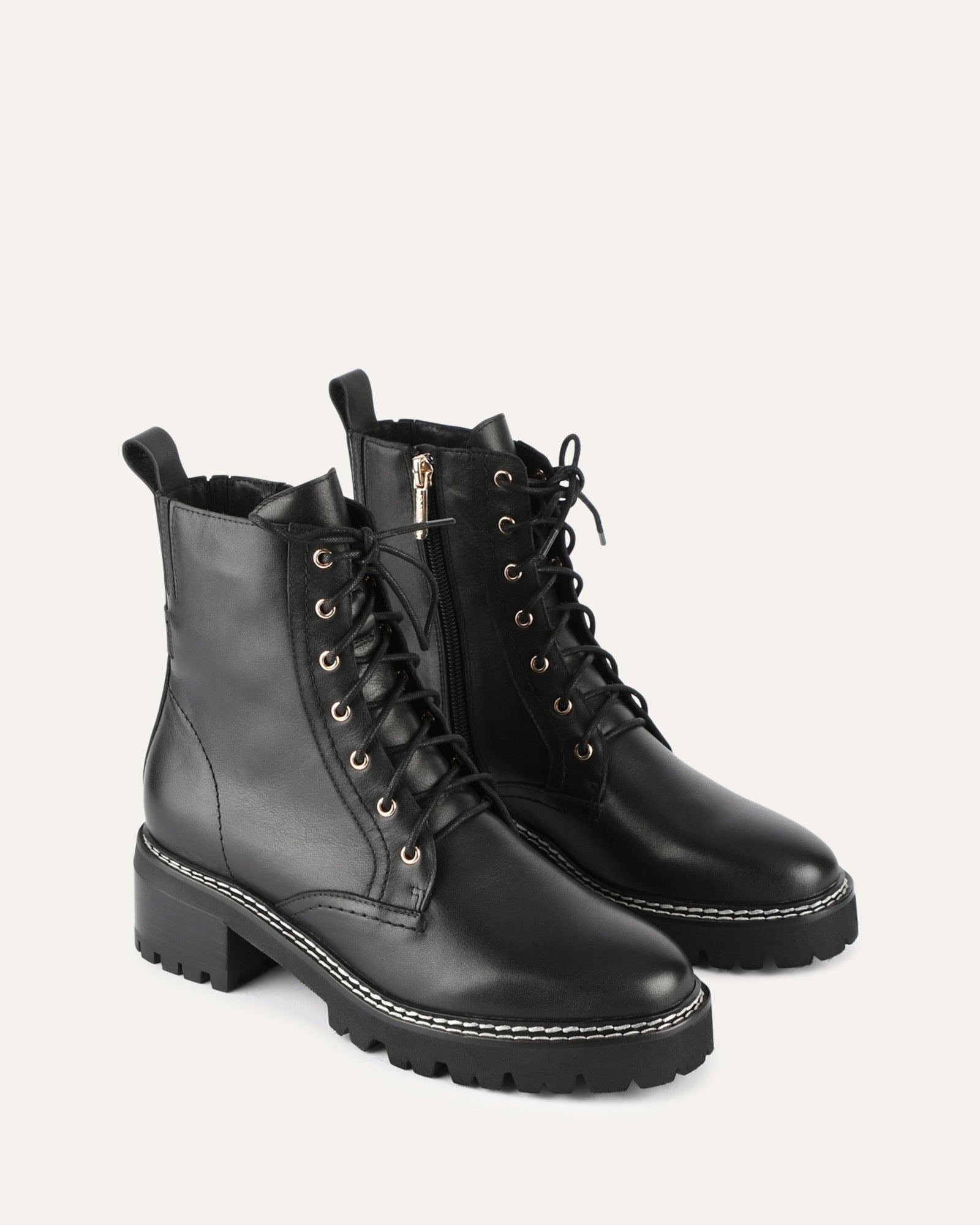 KODA Women's Flat Ankle Boots - Black Leather Chelsea Boots for Casual Wear & Everyday Comfort | Perfect for Work, Travel & Fall Fashion