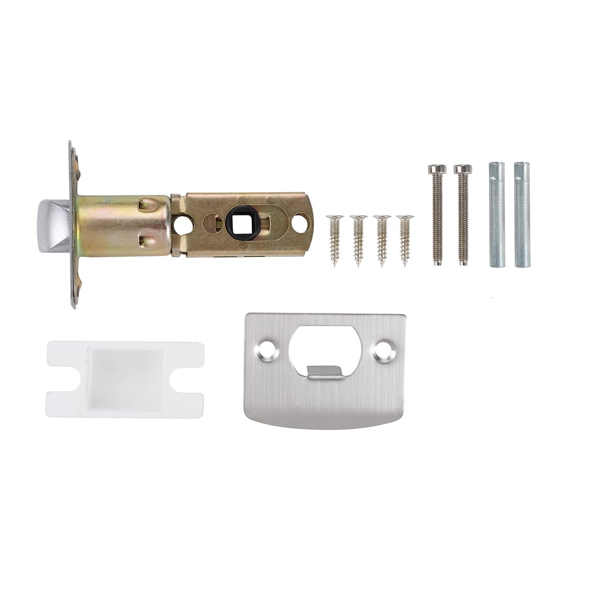 Heavy Duty Satin Nickel Lever Handle Lock for Hall & Closet Doors - Non-Locking Passage Door Hardware (HTL02) - Perfect for Bedrooms, Bathrooms & Interior Doors