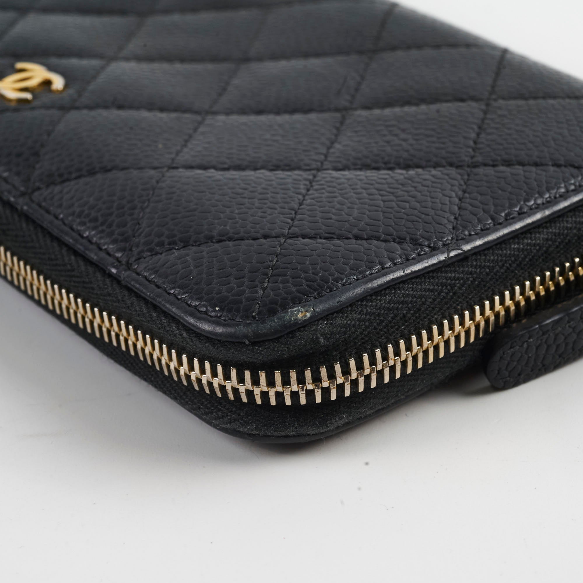 Chanel Caviar Zip Around Wallet Black Series 19 - Luxury Leather Wallet for Women | Perfect for Everyday Use & Special Occasions