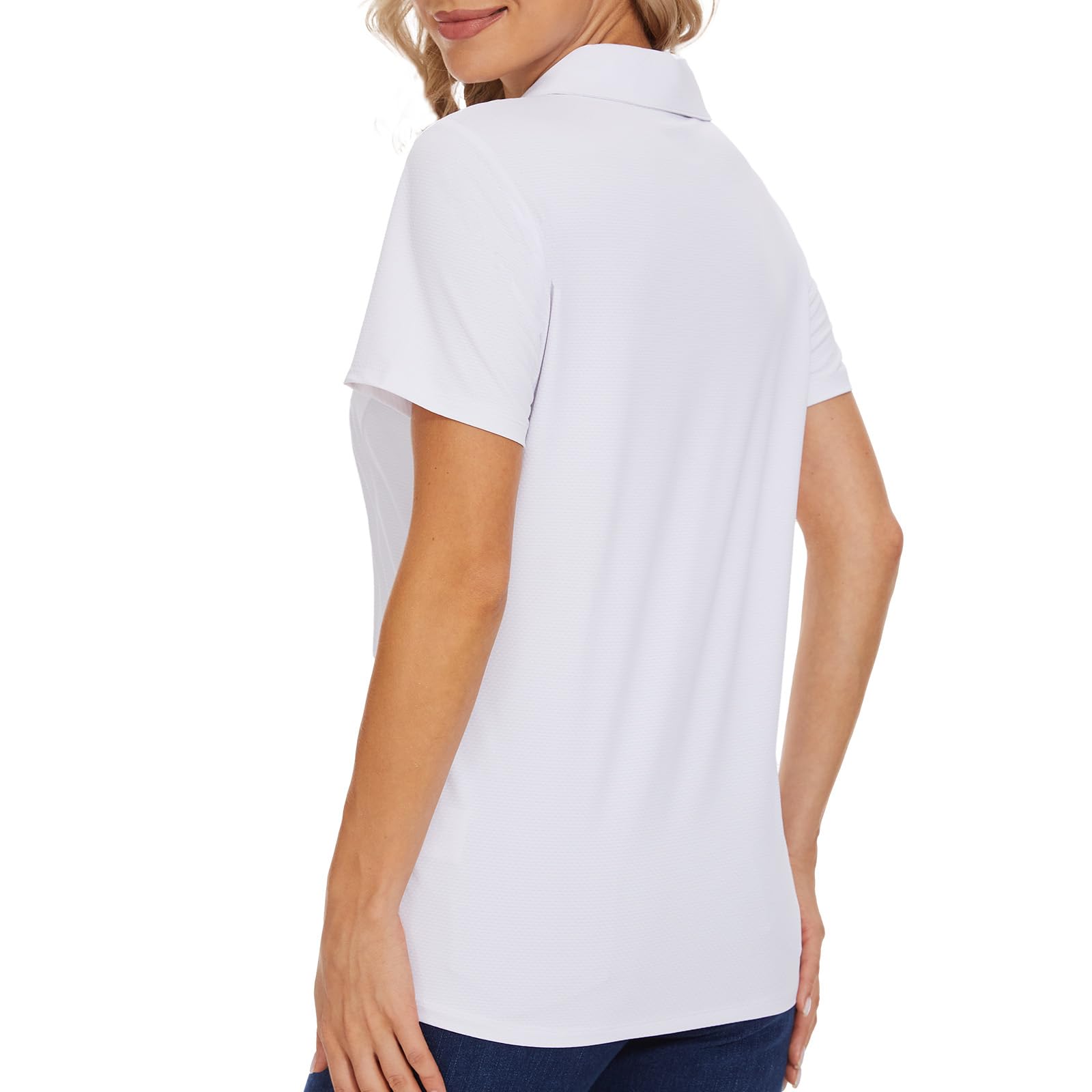 Women's Quick Dry Polo Shirt Short Sleeve UPF 50+ - Golf, Athletic & Casual Work Tops - Perfect for Golfing, Gym Workouts & Office Wear
