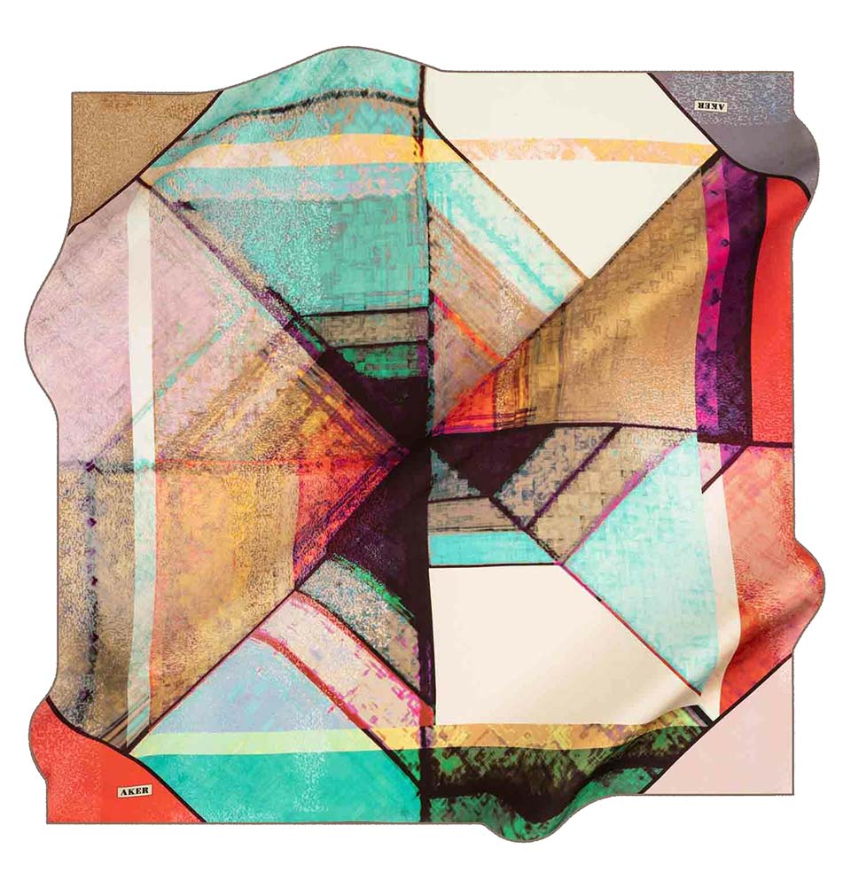 Premium Aker Turkish Silk Hijab Scarf - Lightweight Multicolor #7952 for Women, Spring Summer Fashion, Prayer, Modest Wear & Special Occasions