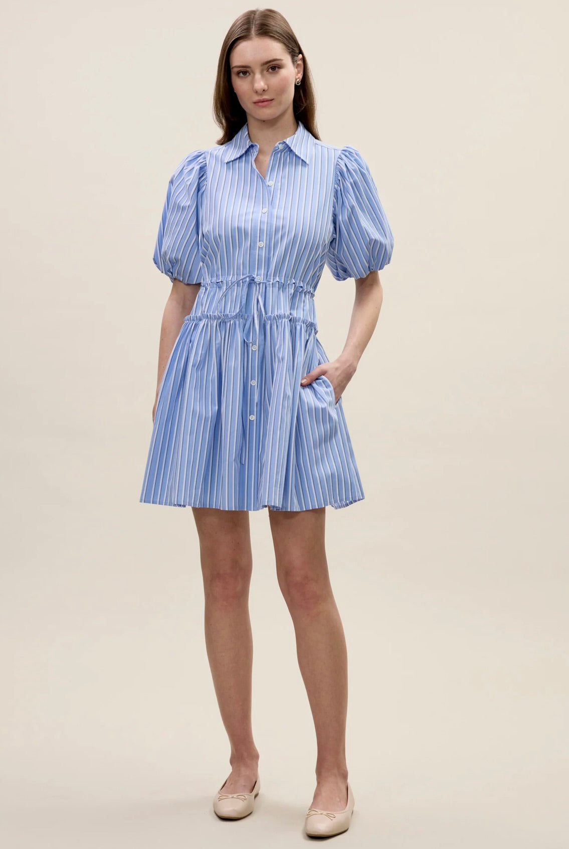 Priya Poplin Shirt Dress - Women's Lightweight Button Down Casual Dress for Summer | Perfect for Office, Brunch & Weekend Outings