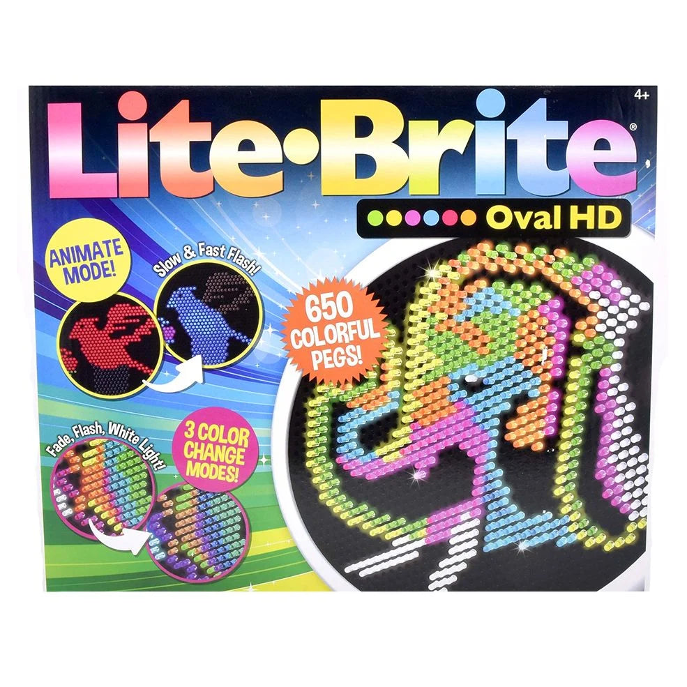 LITE BRITE OVAL HD - Kids Art & Creativity Toy, DIY Light Board for Drawing & Learning - Perfect for Home, Classroom & Travel Activities