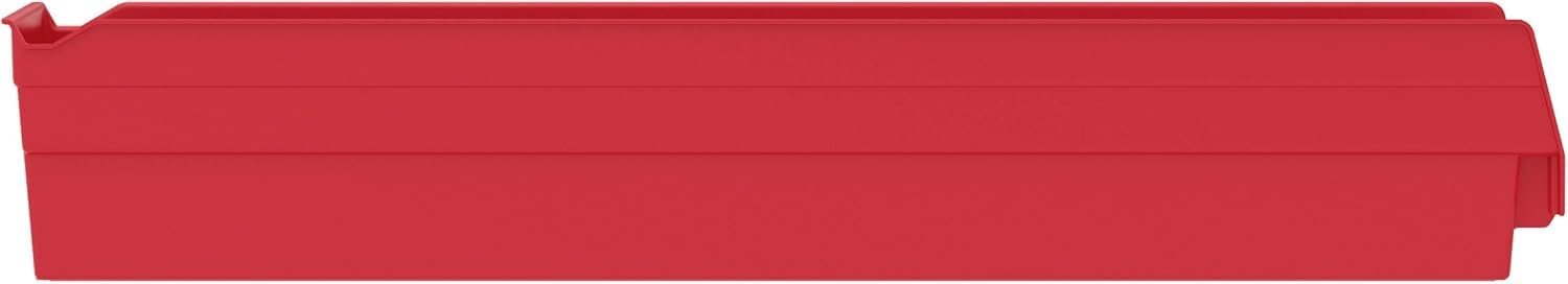 Akro-Mils 30124 Heavy Duty Plastic Shelf Bins - 12-Pack Red Storage Bins (24