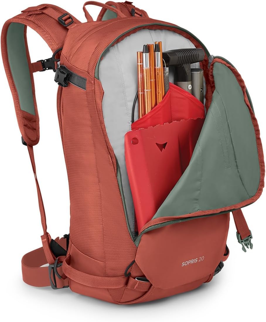 Osprey Sopris 20L Ski and Snowboard Backpack - Waterproof Hiking Daypack for Men & Women, Emberglow Orange - Perfect for Skiing, Snowboarding & Outdoor Adventures