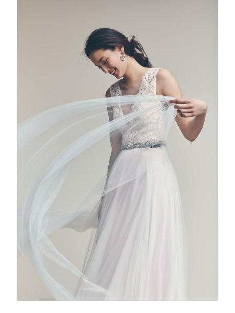 BHLDN Willowby by Watters Taryn Lace Wedding Gown - Elegant A-Line Bridal Dress for Beach, Garden & Outdoor Ceremonies